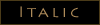 italic